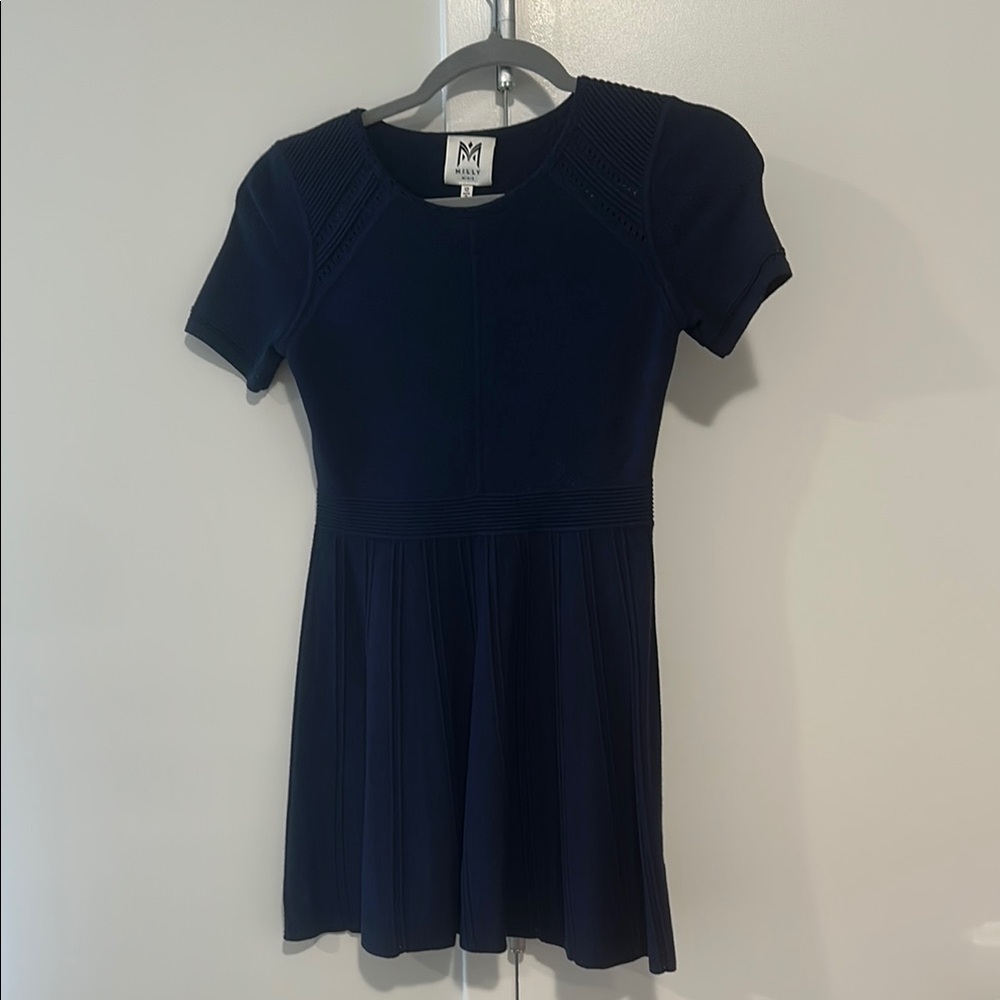 Milly Minis knit Navy Blue Kids Dress